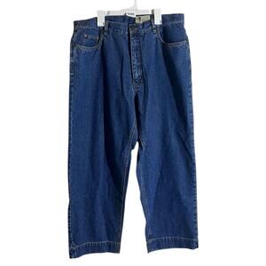 Eddie Bauer Capri  Straight Leg Jeans Womens 20 Blue High-Rise Denim Stretch